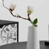 Nordic White Minimalist Ceramic Vase for Dried Flowers - Modern Hydroponic Decoration for Living Room or Dining Table.
