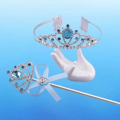 Tiara de cabelo coroa meninas varinha mágica conjunto de coroa de cabelo princesa passarela tiara coroa acessórios