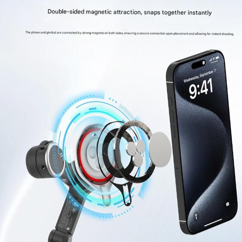 Aluminum Alloy Quick Release Phone Clamp for Mobile 7 7P 8 Handheld Stabilizers Secure Magnetic Attachment