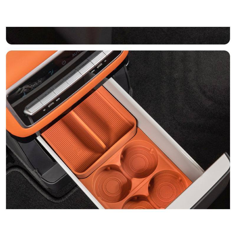 Suitable For Car L9 Interior Refrigerator Storage Box Silicone Compartment Fixed Seat Cushion Accessories
