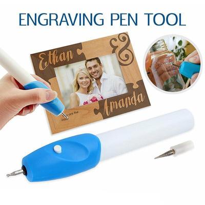 Mini stilou de gravat electric albastru DIY mașini de sculptat în miniatură pentru plastic lemn metal sticlă piatră gravare instrument