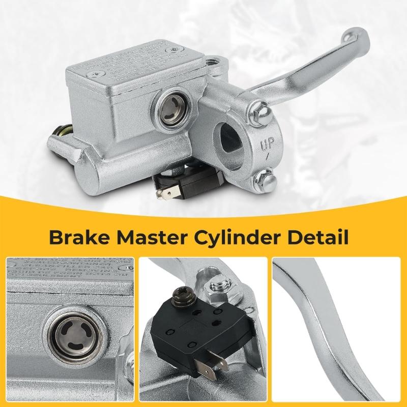 Aluminum Brake Cylinder Assembly for GY6 50cc 150cc Brake Cylinder Motorcycle Accessory Easy Installation