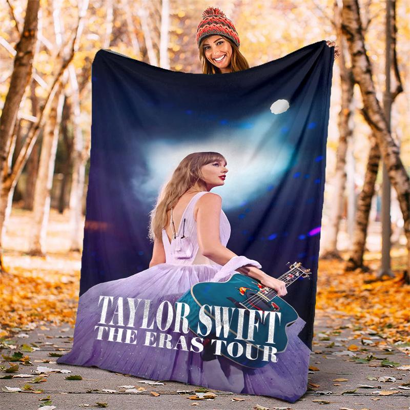TS Fan Flannel Blanket Soft All-Season Throw, Design for Camping, Car Travel, Hiking Sofa, Bed, Office Perfect Gift for Parties