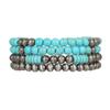Europe and the United States hot-selling brushed tin ccb round bead bracelet Navajo western handmade beaded turquoise bracelet women
