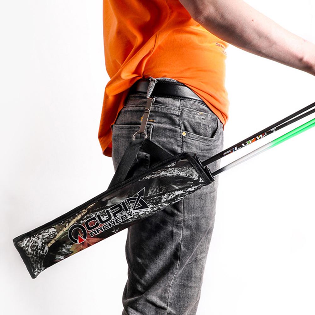 Oxford Cloth Double Tube Arrow Quiver Bag Portable Waist Hanging Archery Arrow Holder Storage Carrying Pouch Outdoor Accessories