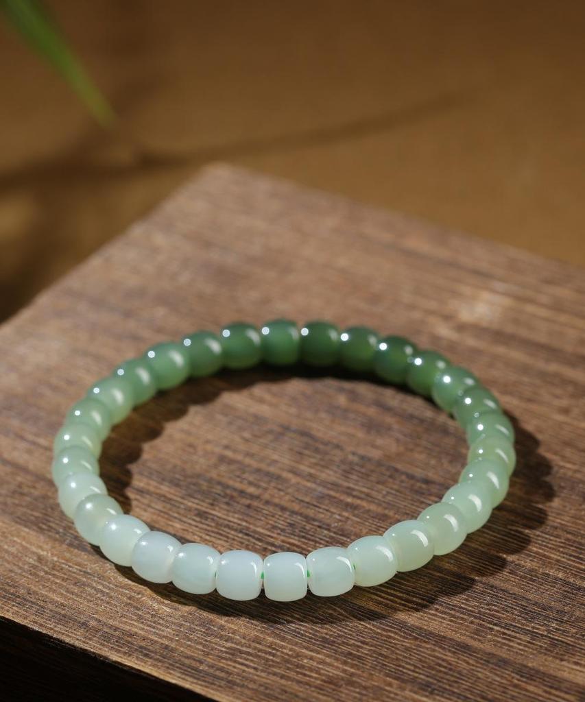 Hetian Jade Verlaufsperlenarmband - Retro Nationalstil Geschenk für Sie