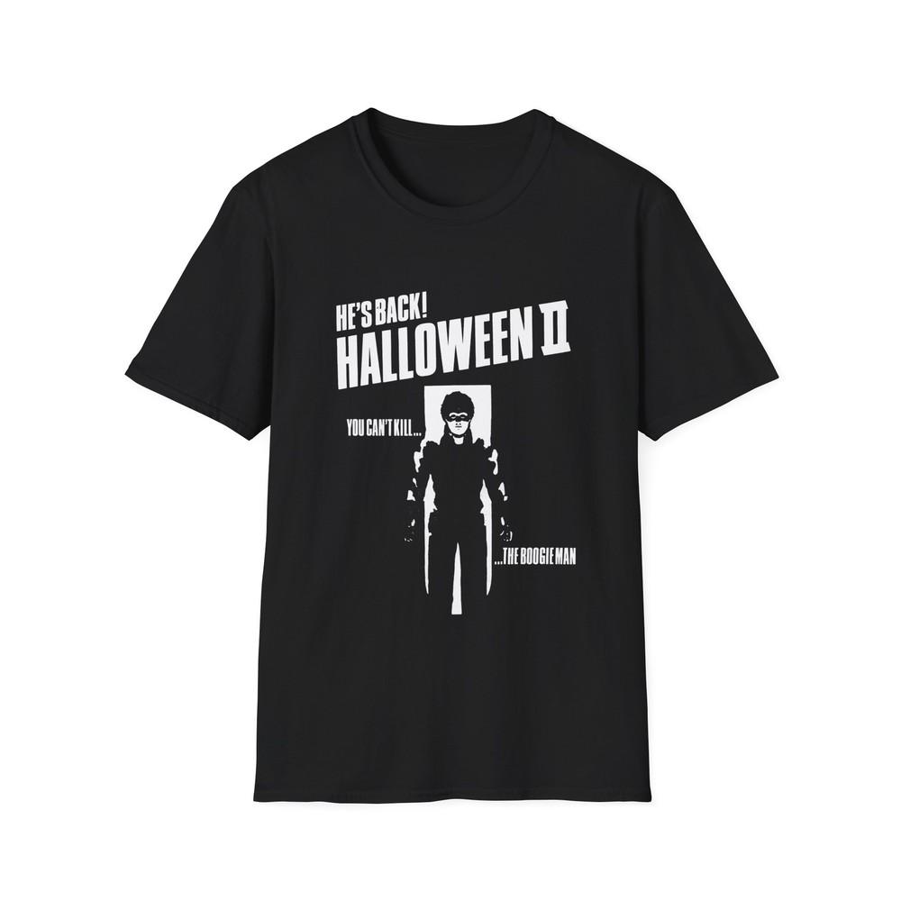 

halloween 2 tv guide ad graphic reproduction tshirt L
