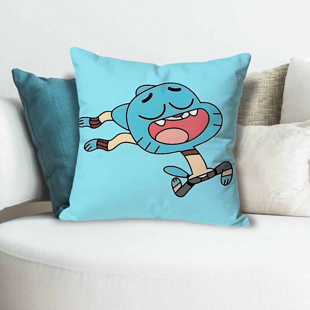Cartoon AAmazing World GGumball Various Sizes Square Pillow Case For Car Home Bedchamber Decor Custom Valentine gift