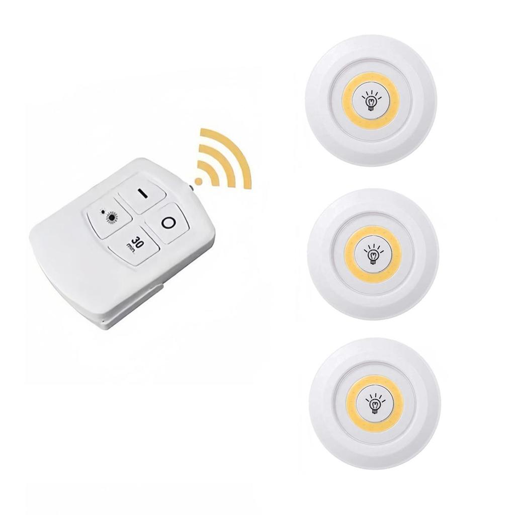 Led Cob Under Cabinet Light 3w Closets Lights Portable Mini Sleep-light Battery-operated Night Bathroom Lighting Warm-white Cold