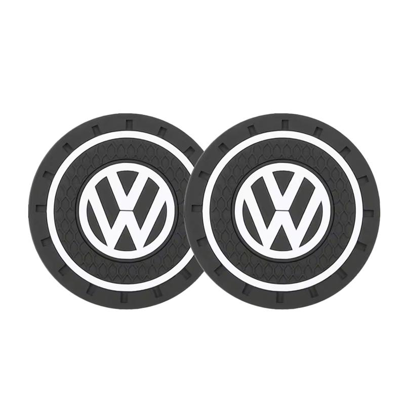 

2026 Hot For Volkswagen VW New 2PCS Car Water Cup Bottle Holder Anti-slip Pad Mat Silica Gel for Volkswagen VW Golf 5 Polo RLine чёрный