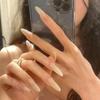 Elegant Nude Handmade Kanlu Temple Detachable Nail Stickers - Milky White for a Fairer Look