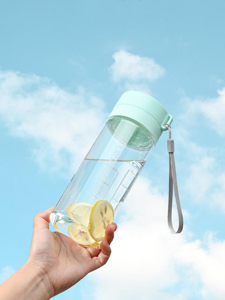 800ml High Appearance Dual Lid Plastic Cup Large Capacity Student Fitness Sports Water Bottle Portable Plastic Water