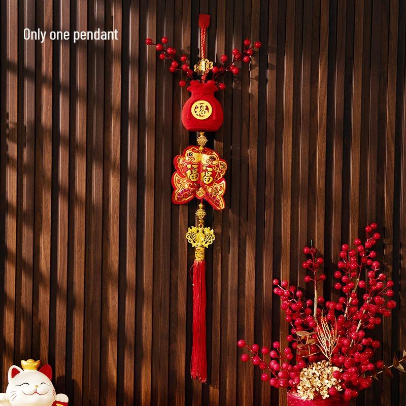 1pcs Generations of Lucky Chinese New Year Pendants Spring Festival Pendants Money Bags Wealth Tassels Housewarming Decorations