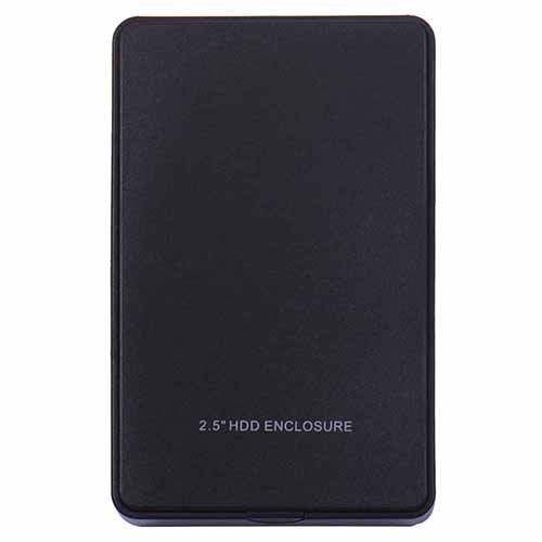 Black USB 2.0 HDD Enclosure SSD Case for 2.5 Inch External SATA Hard Disk Drive for Up To 2TB SATA Interface Hard Drive Disk