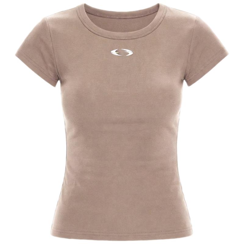 ICH MODE Women s Slim Fit Short Sleeve Crop Top M