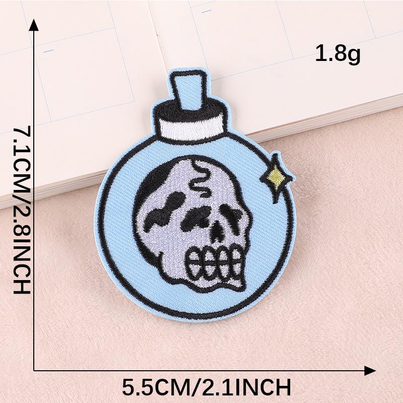 Custom Skull Ghost Butterfly Embroidered Cloth Patch for DIY Clothing
