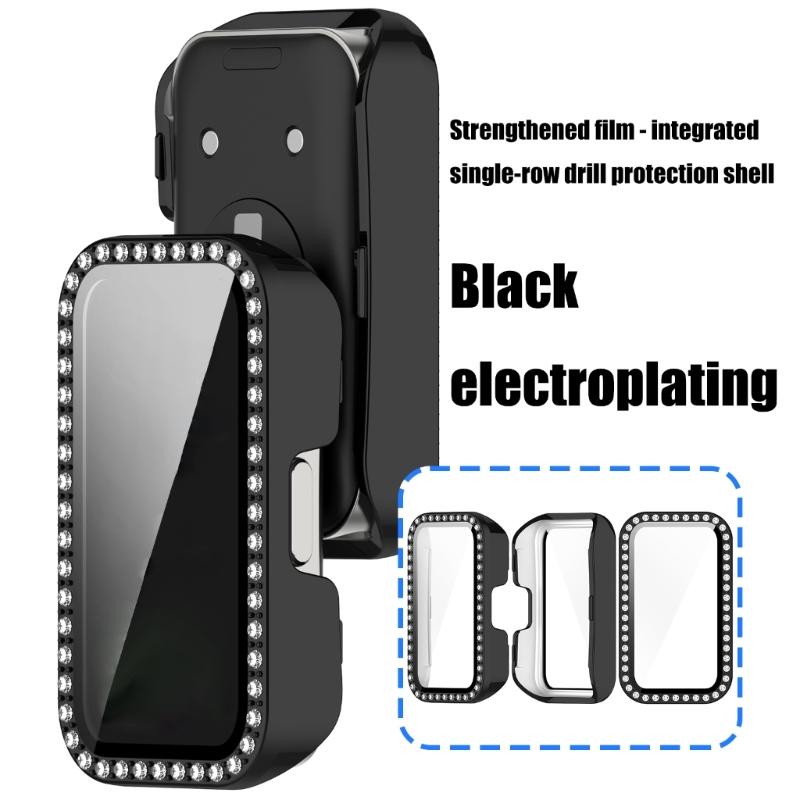 Screen Protectors Case For Band 9/8 Full Coverage PC Bumper for Smartwatch Protective Cover Case