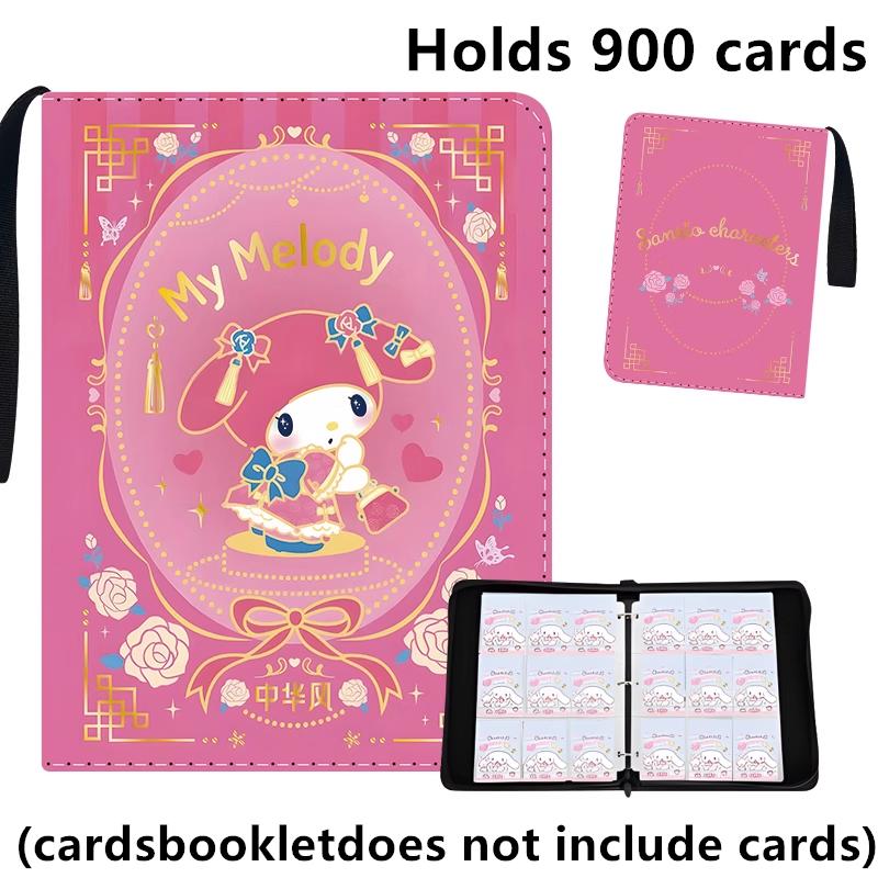 400/900pcs Sanrio Card Album Book Folder 4/9 Card Slots Collections Zipper Double Pocket Zipper Card Binder Holder