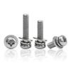 Nickel-Plated 304 Stainless Steel Phillips Pan Head Machine Screw, Round Head, Sizes M2-M5 (Three-Piece Set)
