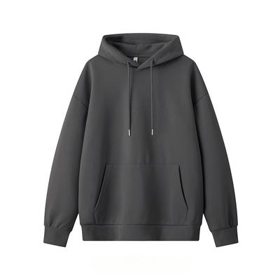 Hooded Sweater Men's Autumn New Cotton Solid Color Loose Shoulder Versatile Textured Top