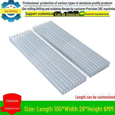 Premium Aluminum Transistor Heat Sink Chassis, Electronic Profile, 100x28x6mm