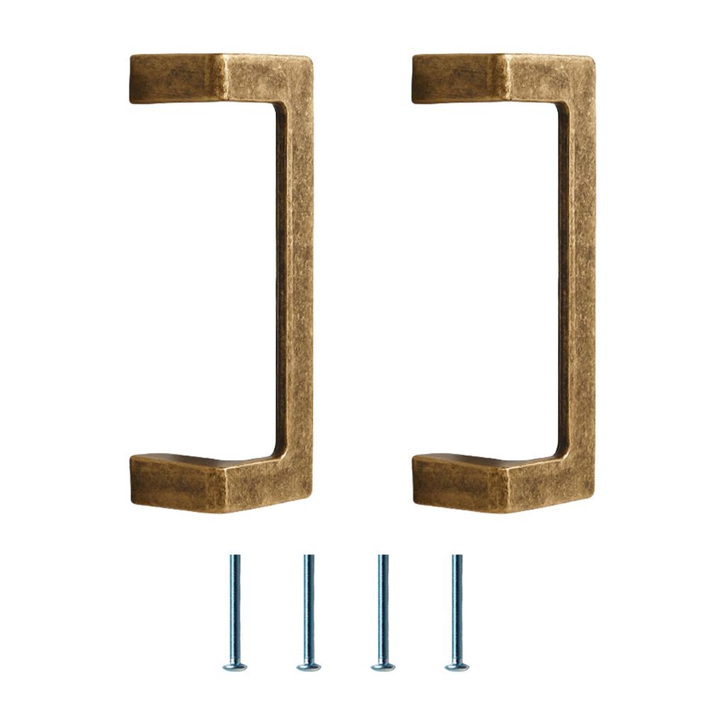 Antique Brass Drawer Handles Vintage Style Cabinet Pulls Elegance Cabinet Handles Pair for Bathroom & Dresser Cabinets
