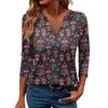 Women's Casual Fashionable Sexy Comfortable V-Neck Christmas Three-Quarter Sleeve Top