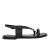 Fashion Metal Buckle Decoration Over Toe Flat Sandals Women Fashion Ankle Strap GLADIATOR Sandals Luxury Designer Summer Beach Slippers