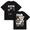 Vintage Zayn Malik Startway To The Sky Album 2025 Graphic Tshirts Mens Hip Hop Fashion Cotton Short Sleeve T Shirt Streetwear