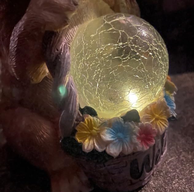 Bubulu Figurine Cățeluș Solar Exterior Grădinărit Intrare LED Iluminat Curte Iluminare Automată Lumină, Iluminare Alimentată Solar, Accesorii, Grădinărit,