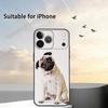C-Cute Pug Dog Phone Case Silicone Soft For IPhone 17 16 15 14 13 12 11 X XR Plus Pro Max Plus