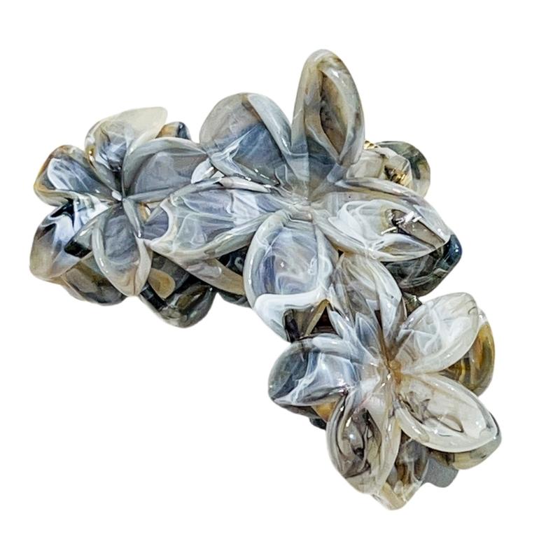 Delicate Frangipani Pattern Hair Claw Clip Lightweight Plastic Hairpin for Women Girls Fashion Hair Accessories