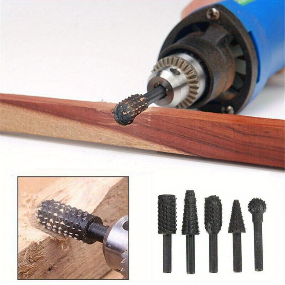 1/4 Inch 5pcs Drill Bit Set, Woodworking Tools, Wood Carving Tools, Woodworking Wood Cutting Tools, Work Drill Bit Set