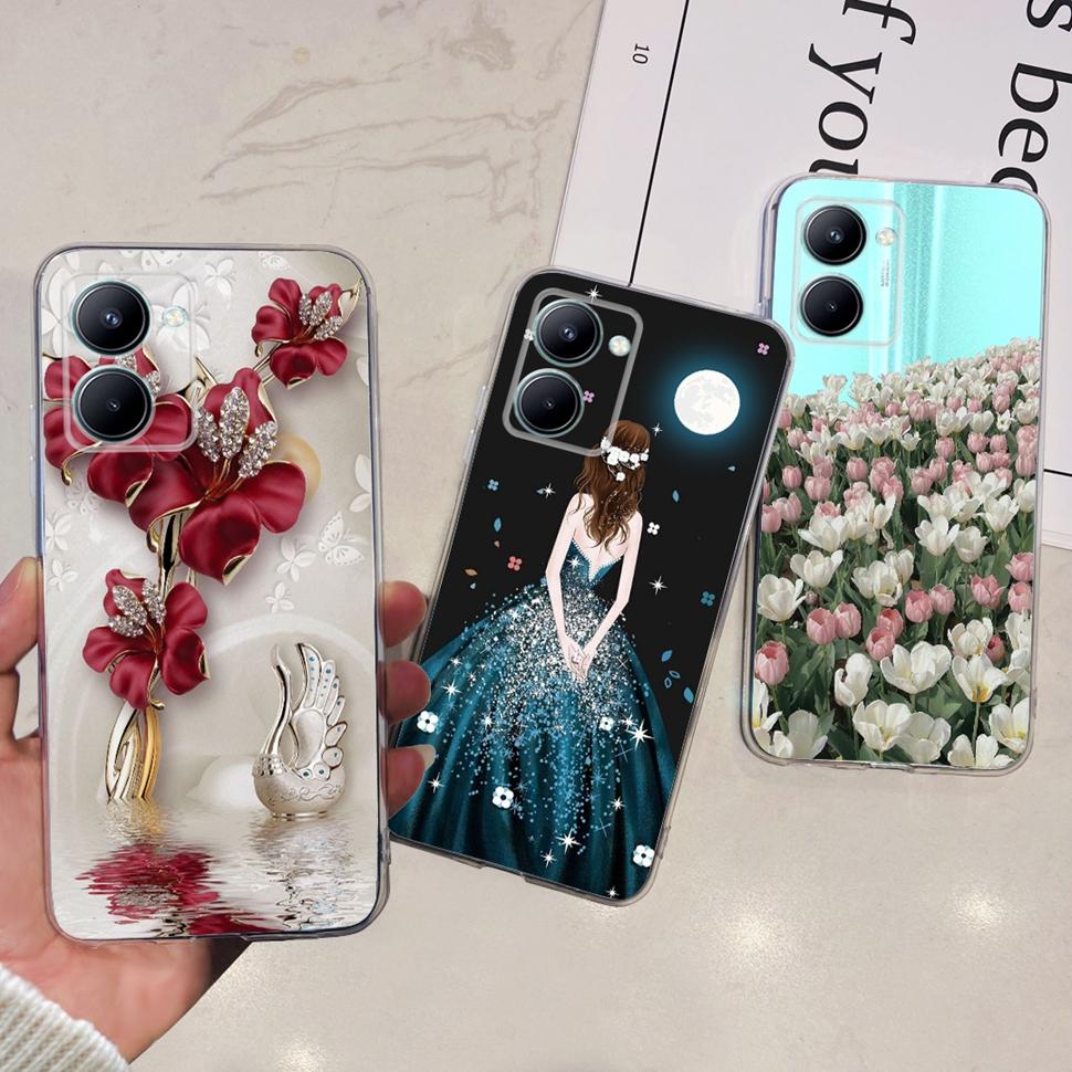 For Realme C33 Case RMX3624 Cute Fashion Phone Cases Soft Silicone Back Cover For Realme C 33 C33 4G Bumper Shockproof Shell
