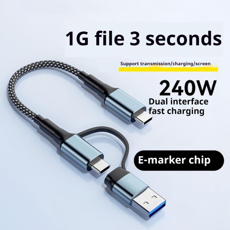 USB 3.1 Type C Cable 10Gbps Data Transfer Fast Charging Cord 4K@60Hz Video Output for Laptop Tablet Mobile Phones