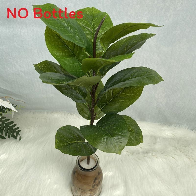 Realistic Plant Artificial Ficus Elastica Leaf Foliage Home Wedding Office Decor