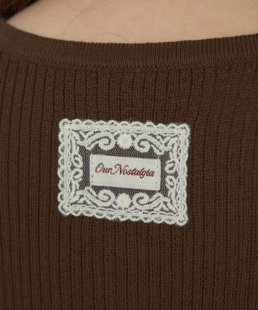 Ournostalgia Lush Basic Knit Setup Cardigan_Brown(Oc25-Kn09)