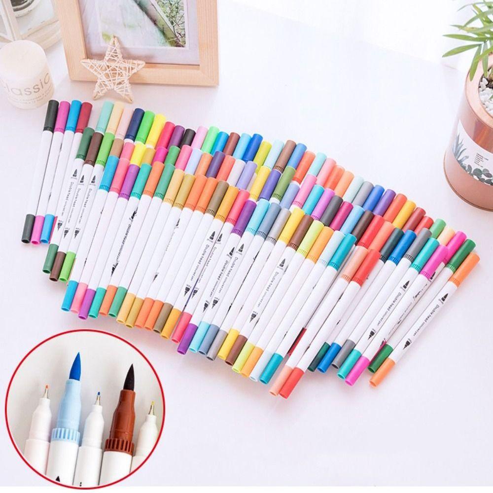 

12/24/36 шт., цветные маркеры для комиксов, пластиковые кисти для рисования, портативные маркеры для рисования