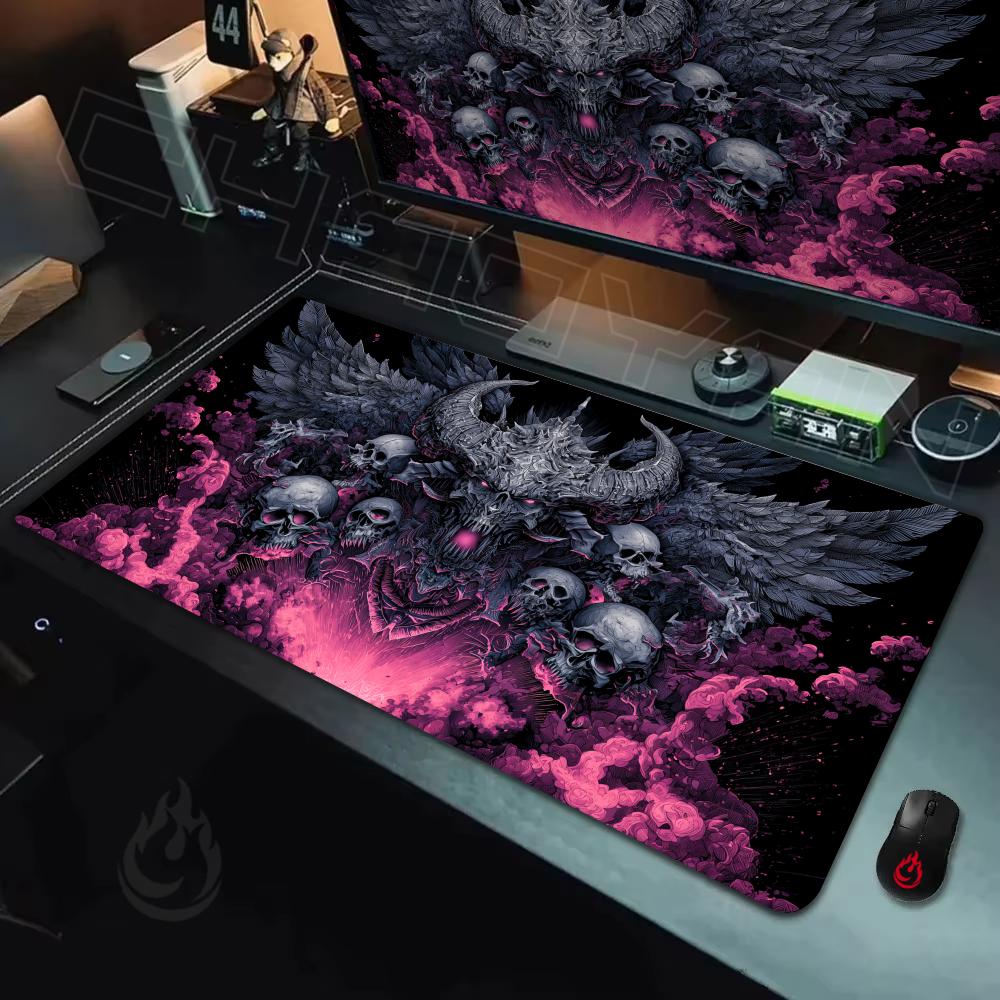Terrifying Demon Skulls Mouse Pad Large Computer Office Game Table Mats Rubber Antislip Xxl Mouse Mat Hdp Long Desk Pads