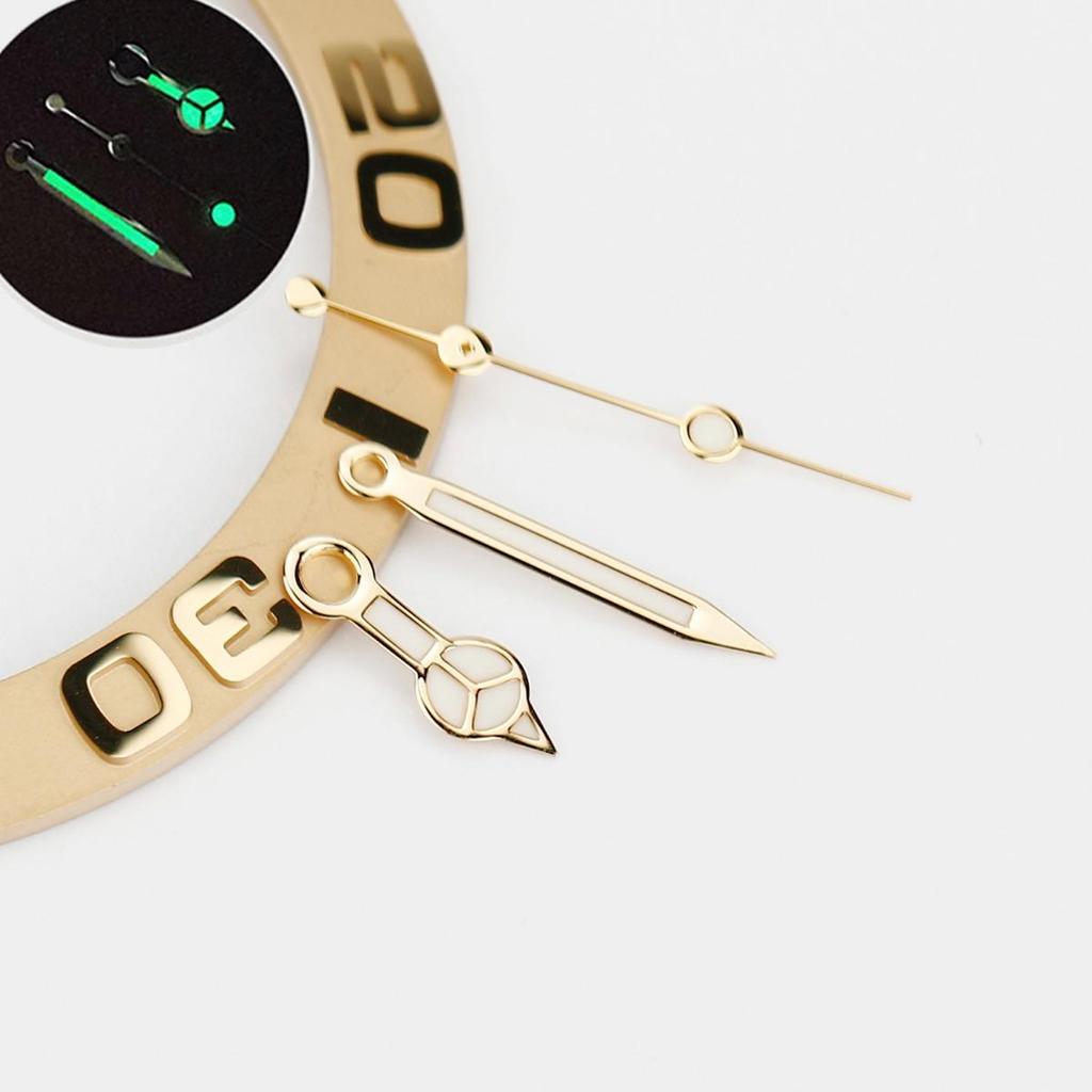 NH35 NH36 Polished Hands Watch Pointer 8*12*13.5mm Rose Gold Silver Hands Diver Aiguille Hands C3 Blue Green Luminous