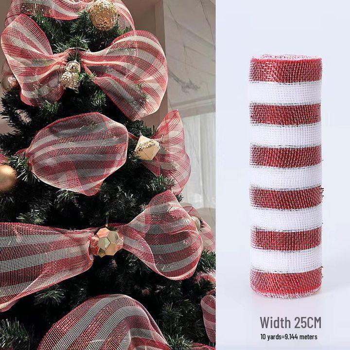 Influencer DIY Mesh Christmas Tree Ribbon & Bow Decoration