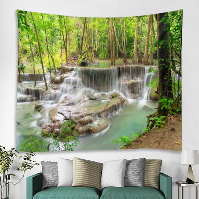 Wandteppich mit Naturlandschaft, schöner tropischer Wald, Wandbehang, Hippie-Schlafzimmer, Wohnzimmer, Studentenwohnheim, Heimdekoration