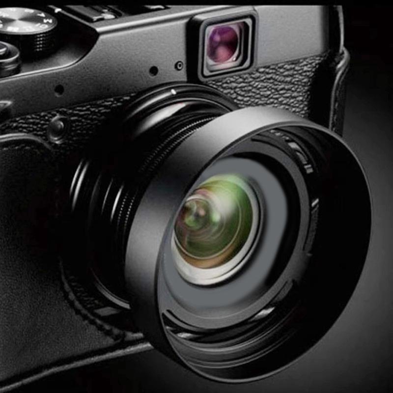 Metal Lens Hood Lens Shade with Filter Adapters Rings for X10 X20 X30 DSLR Cameras Photographers