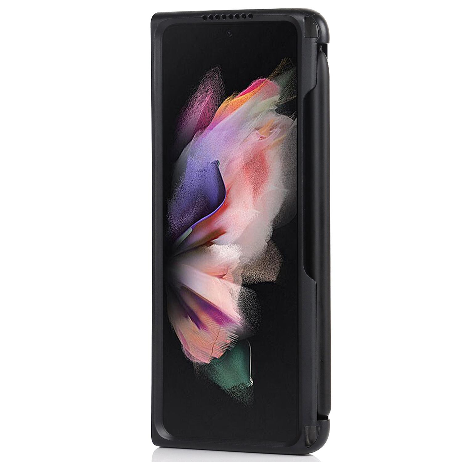 

Anti-scratch Hard PC Folding Phone Case with Stylus Pen Slot for Samsung Galaxy Z Fold3 5G A