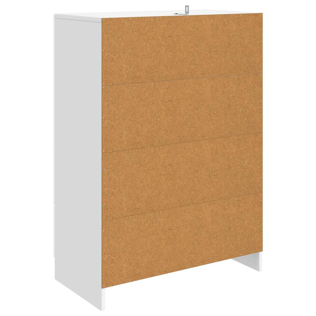 White Sideboard with Drawers 66 x 34.5 x 92 cm Engineered Wood