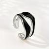Hot-selling metal wave irregular ring, drop oil painting oil craft ring, simple temperament jewelry