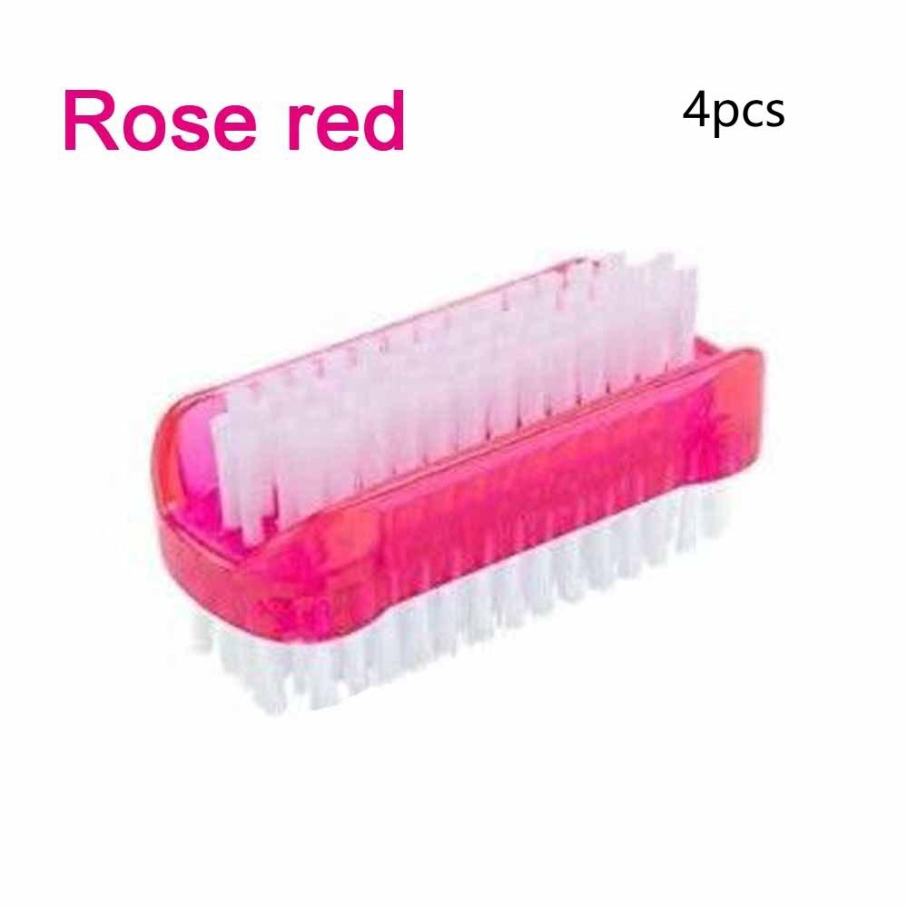 4pcs Multifunctional Nail Art Dust Brush Double-Sided Manicure Tool Cleaning Fingernails