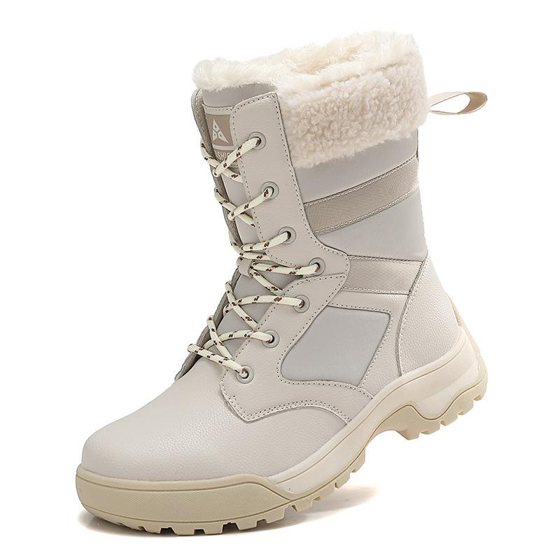 Winter new large cotton plush boots warm and cold-proof medium tube snow boots sports outdoor large size short boots