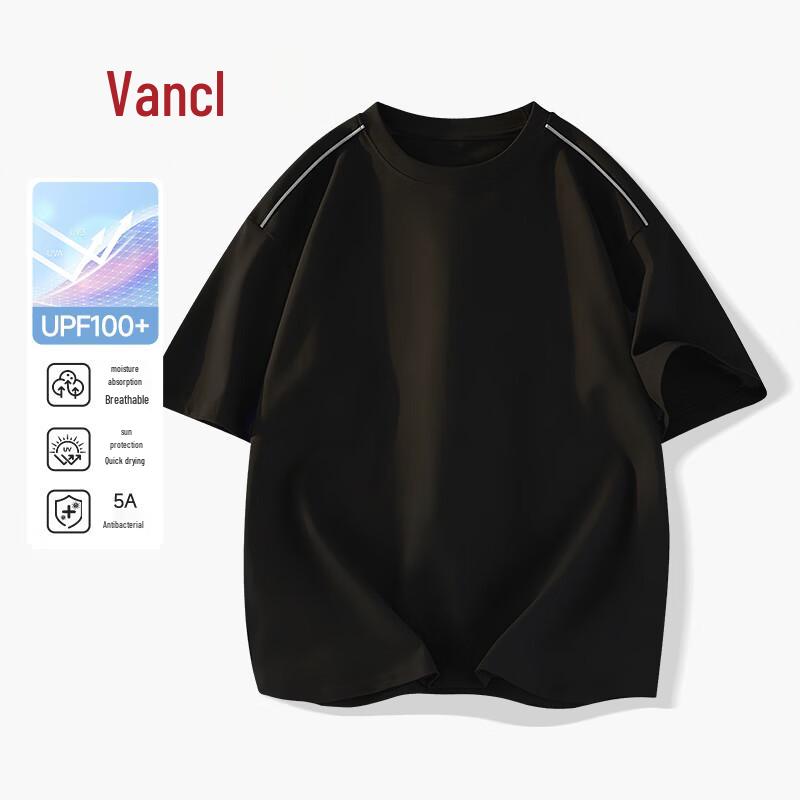 VANCL Men s Color-Block Quick-Dry Anti-Bacterial Loose Fit Short Sleeve T-Shirt M
