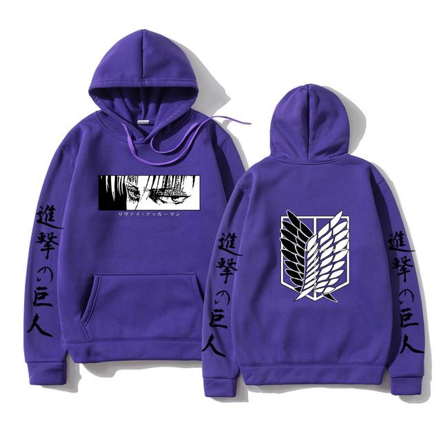 Mangas compridas femininas japão anime ataque em titã moletom com capuz harajuku moletom com capuz streetwear roupas